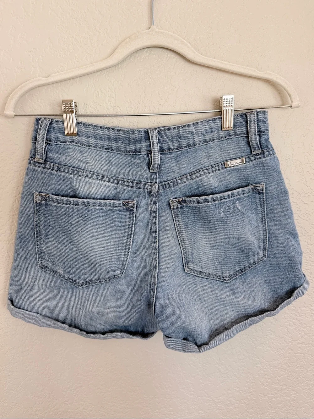 KanCan distressed denim shorts